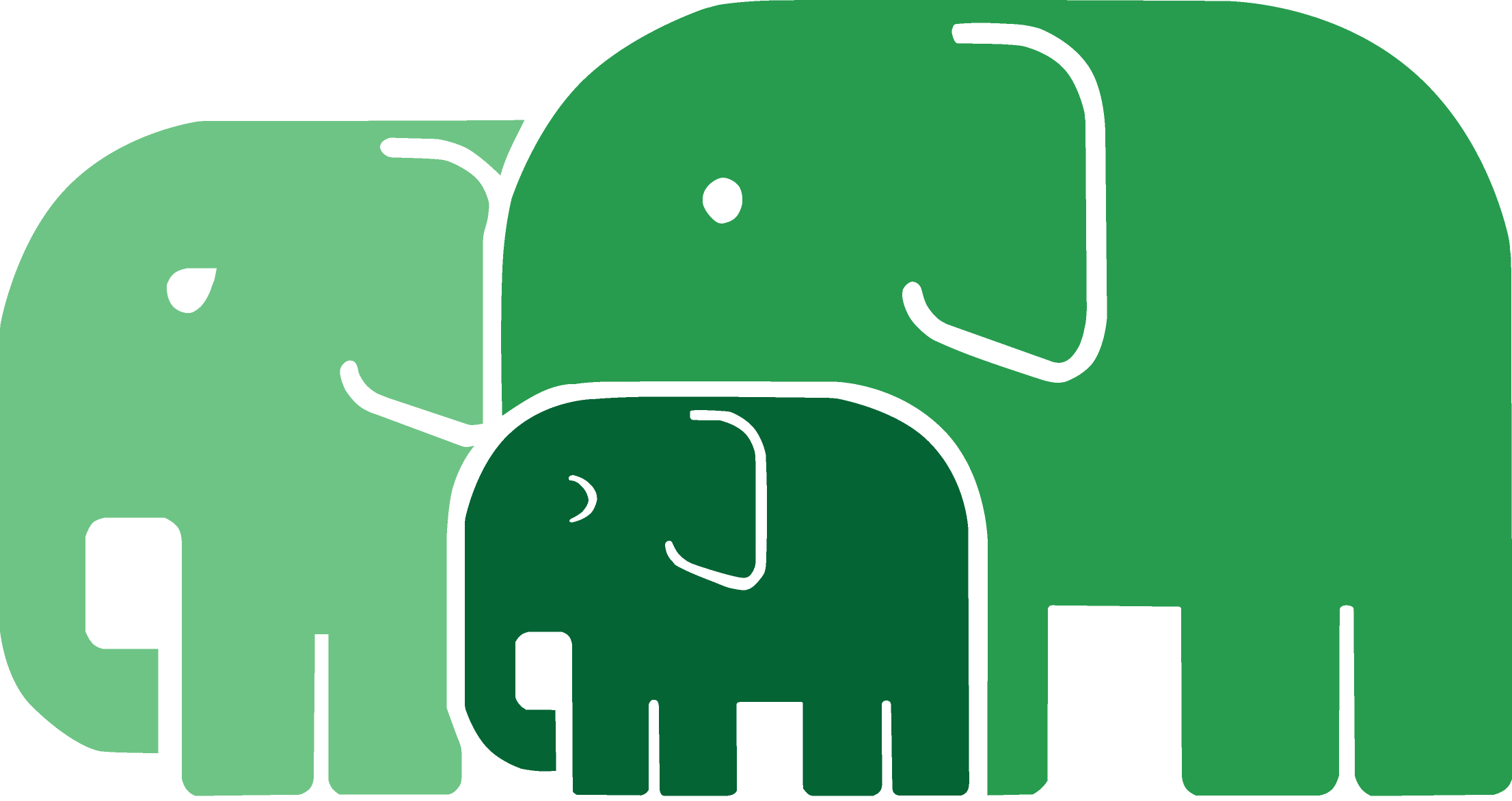 7th Green logo, showing 3 elephants